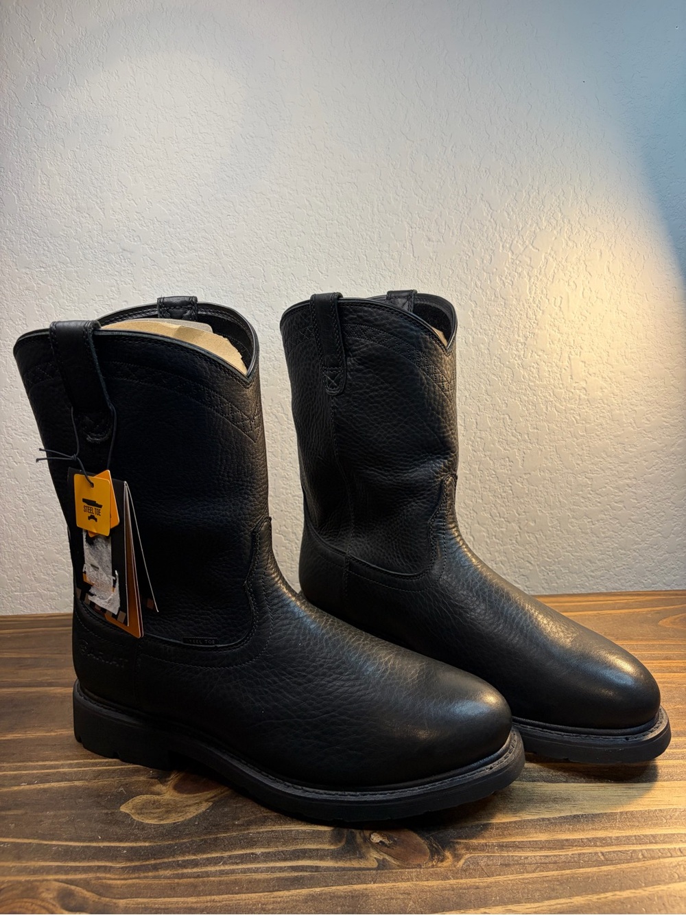 Ariat Black Leather Sierra Work Boots 10021473 Mens Size 14EE Wide Steel Toe NEW